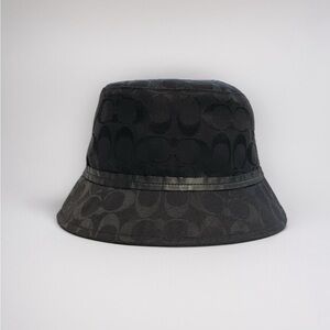 Coach Signature Jacquard Bucket Hat In Black | Size S